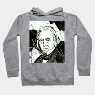 Thomas Babington Macaulay Black and White Portrait | Thomas Babington Macaulay Artwork Hoodie